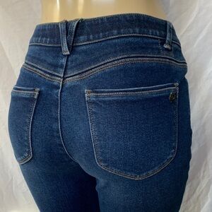 DEMOCRACY Jeans Women’s Tummy Control Size 6 Skinny Leg Ankle Length Fray Indigo